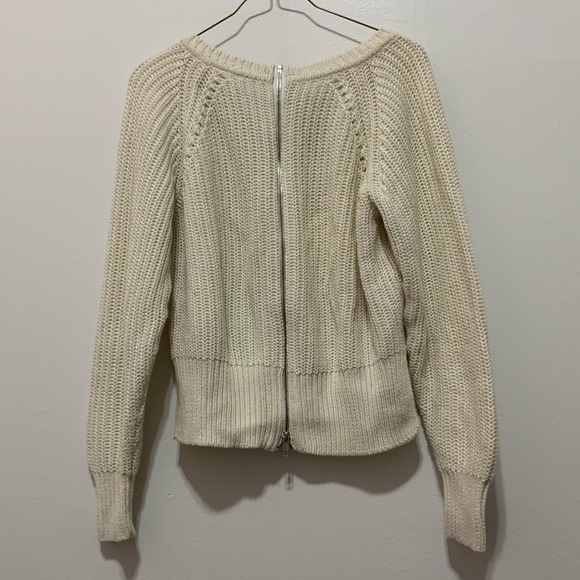 White cotton crewneck sweater - Picture 2 of 2